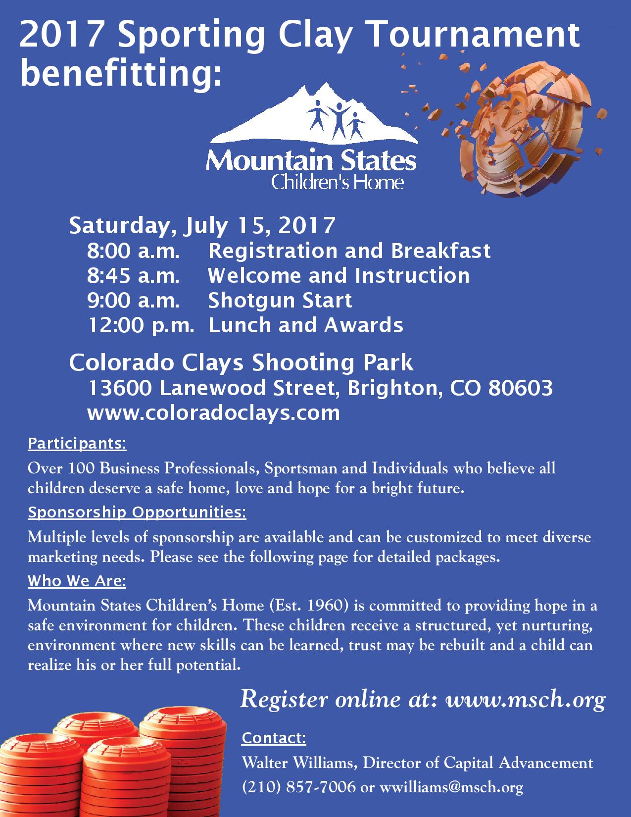Mountain States Children's Home Sporting Clays Tournament