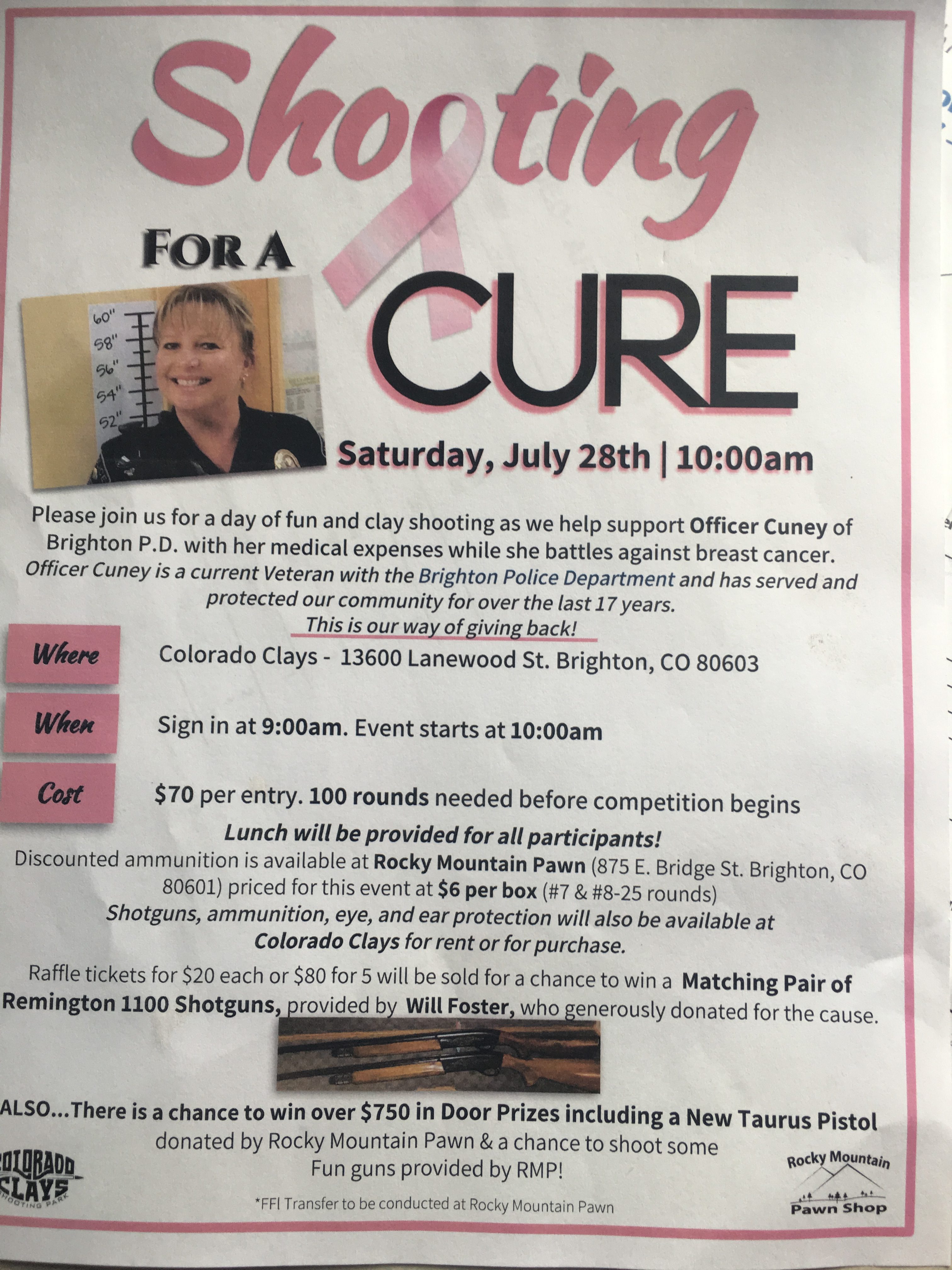 Shooting for a Cure - Benefitting Officer Cuney