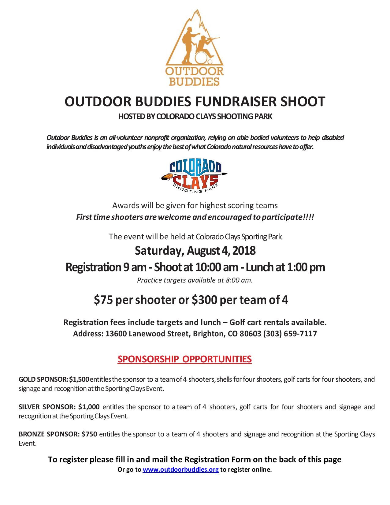 Outdoor Buddies Fundraiser Shoot