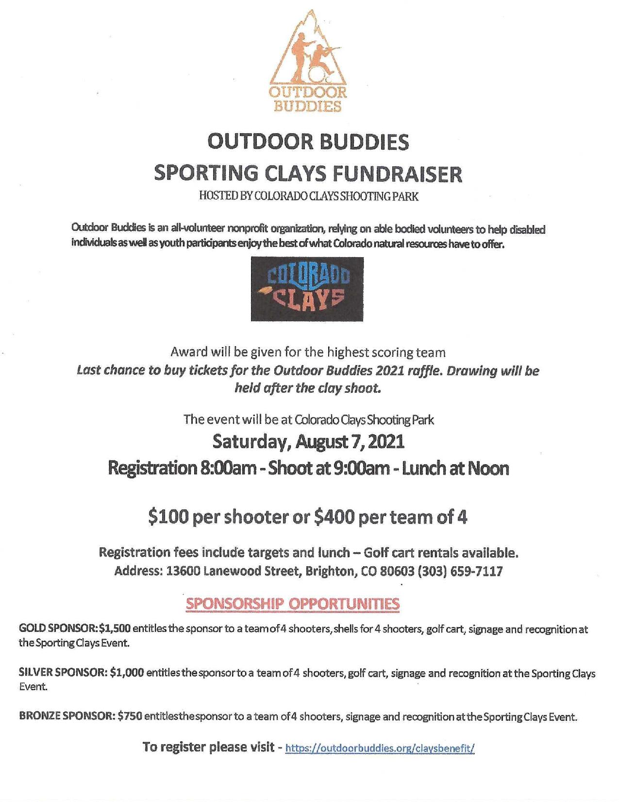 2021 Outdoor Buddies Sporting Clays Fundraiser