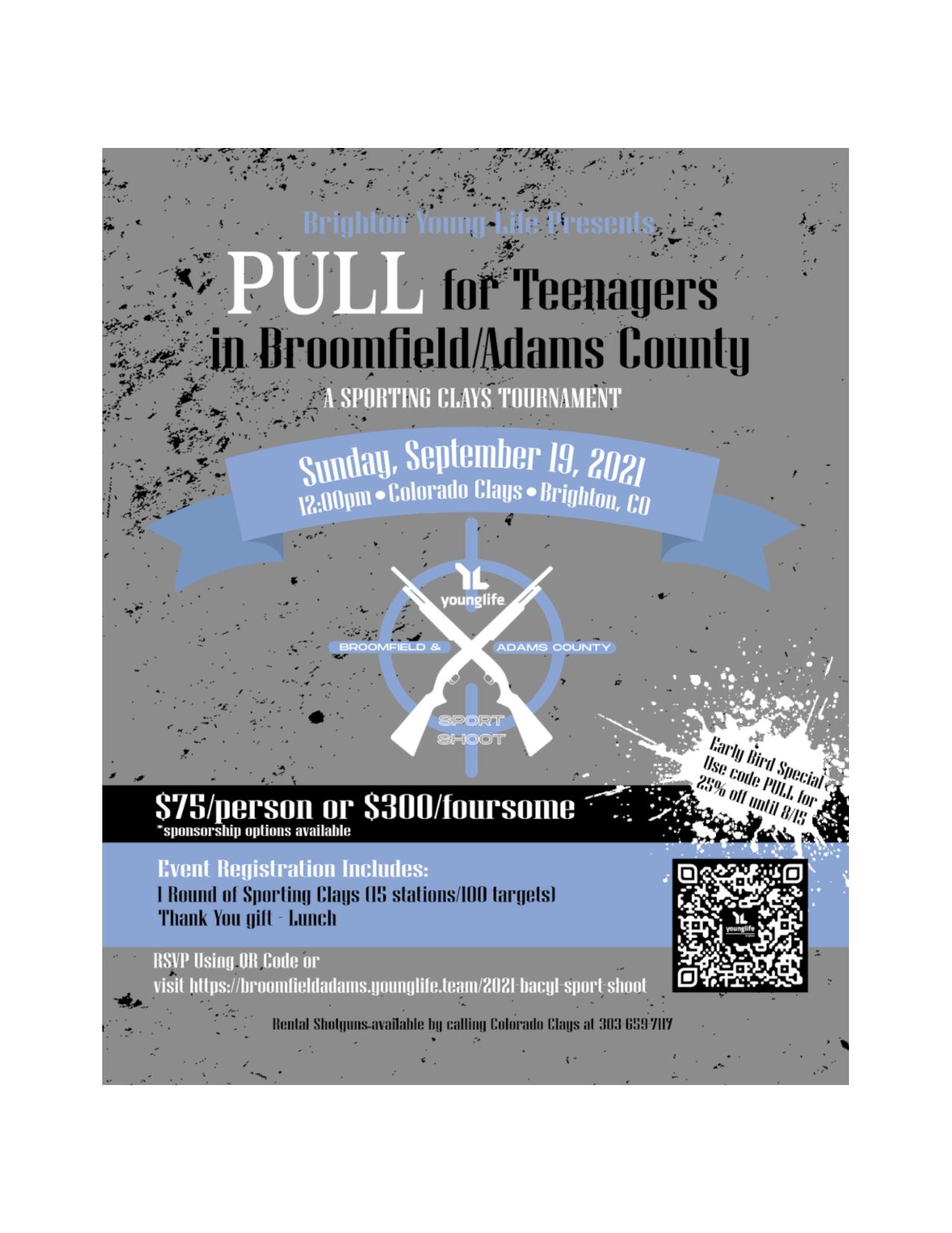 Brighton Young Life "Pull For Teenagers" Sporting Clays Fundraiser