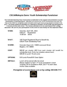 CSCA/Makayla Dame Youth Scholarship Fundariser