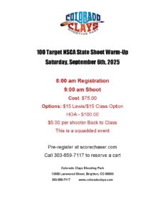 NSCA State Shoot Warm Up 100
